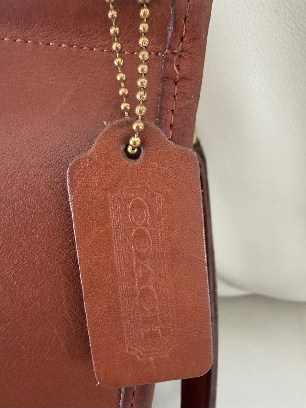 Coach vintage Willis Bag in British Tan from 1997, with dust bag. - Picture 4 of 15